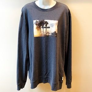 Only & Sons Santa Monica Graphic Cozy crewneck Sweatshirt XL Smokey Blue